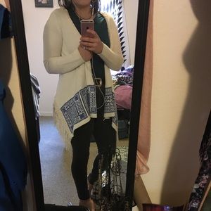 Cream and Blue Cardigan